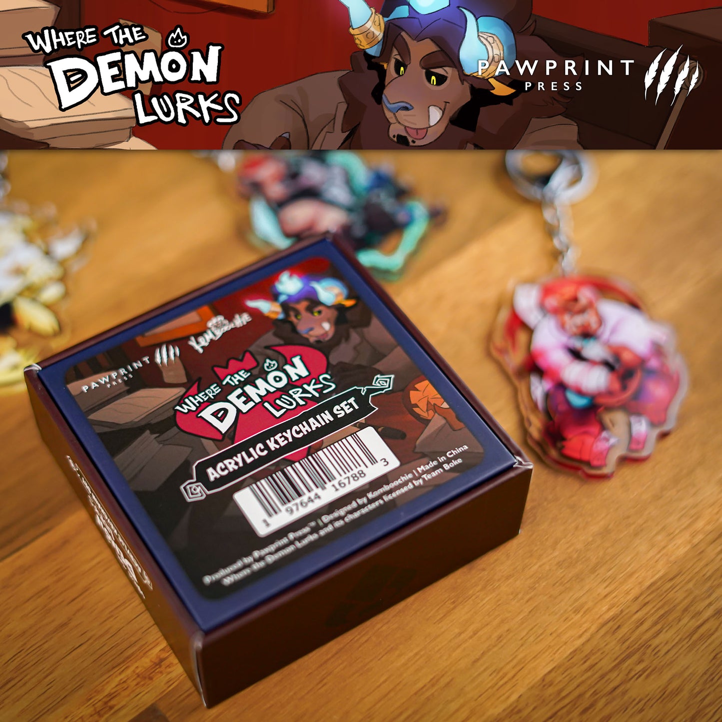 Where the Demon Lurks: Acrylic Keychain Set