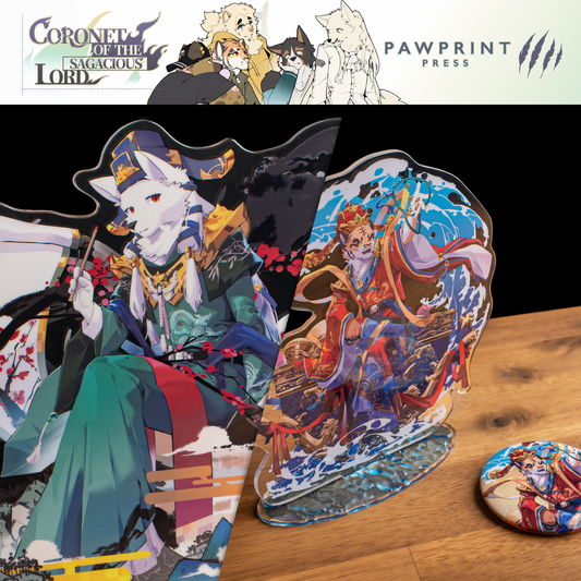 Coronet of the Sagacious Lord: Acrylic Stand & Button Pin Bundles