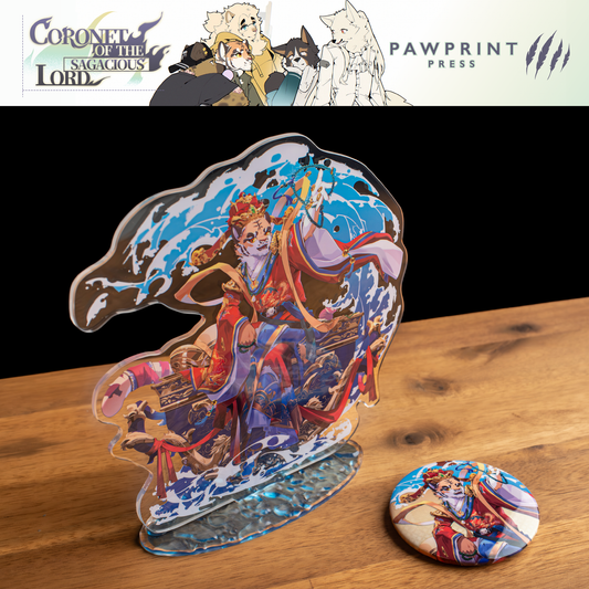 Coronet of the Sagacious Lord: Acrylic Stand & Button Pin Bundles