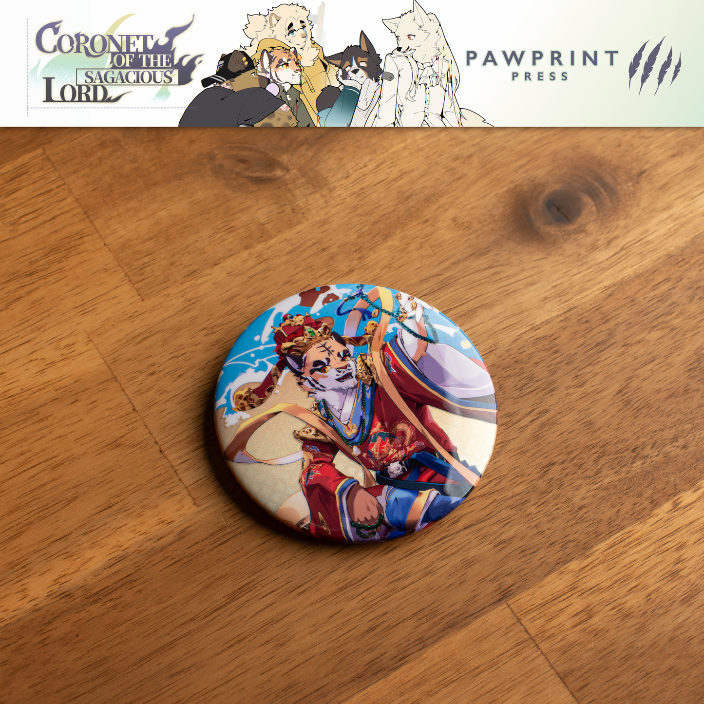 Coronet of the Sagacious Lord: Acrylic Stand & Button Pin Bundles