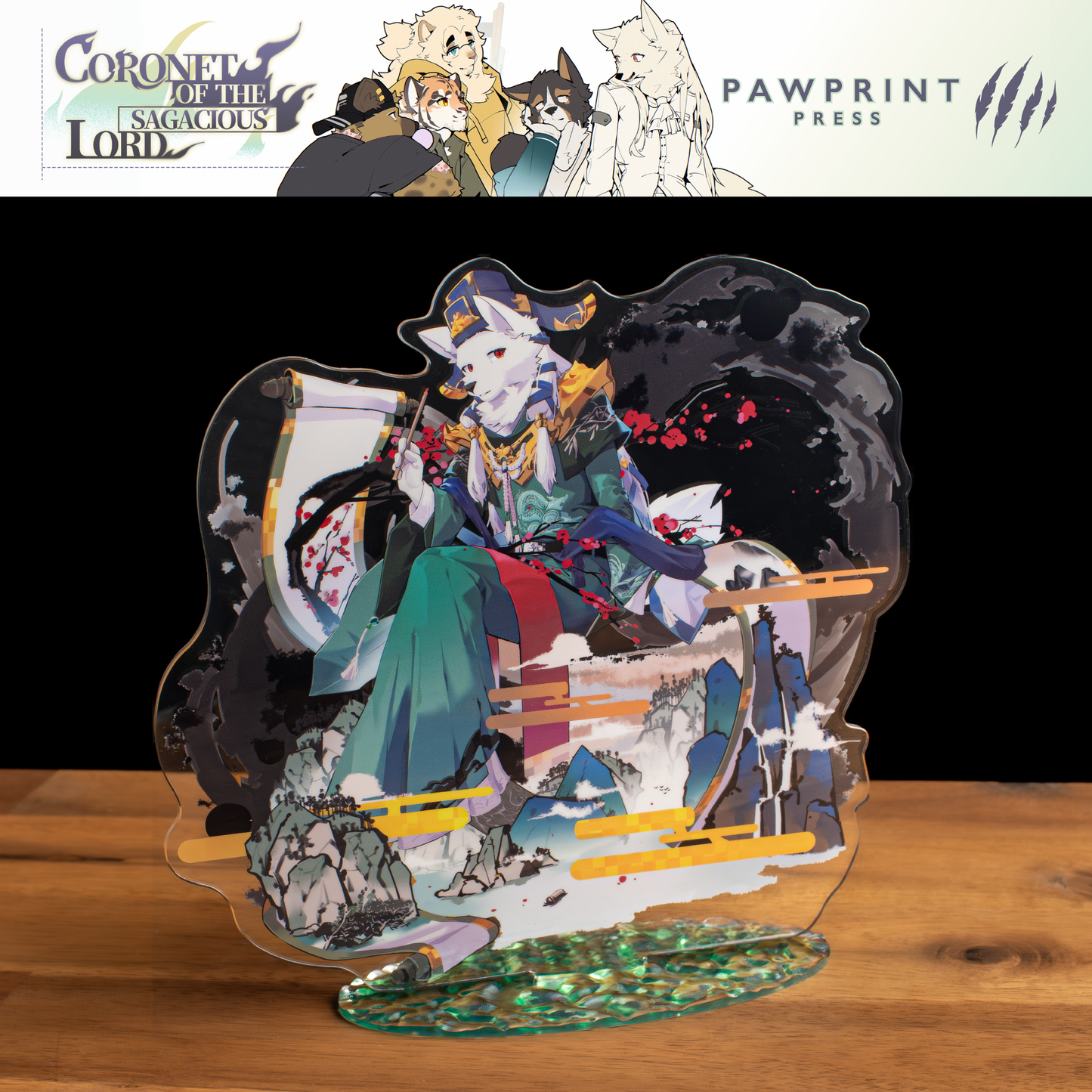 Coronet of the Sagacious Lord: Acrylic Stand & Button Pin Bundles