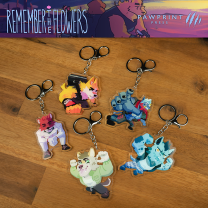 Remember the Flowers: Fraction Keychain Set