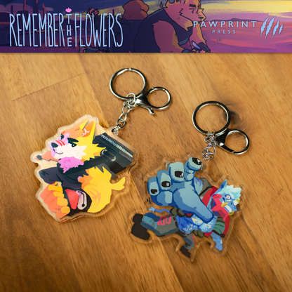 Remember the Flowers: Fraction Keychain Set