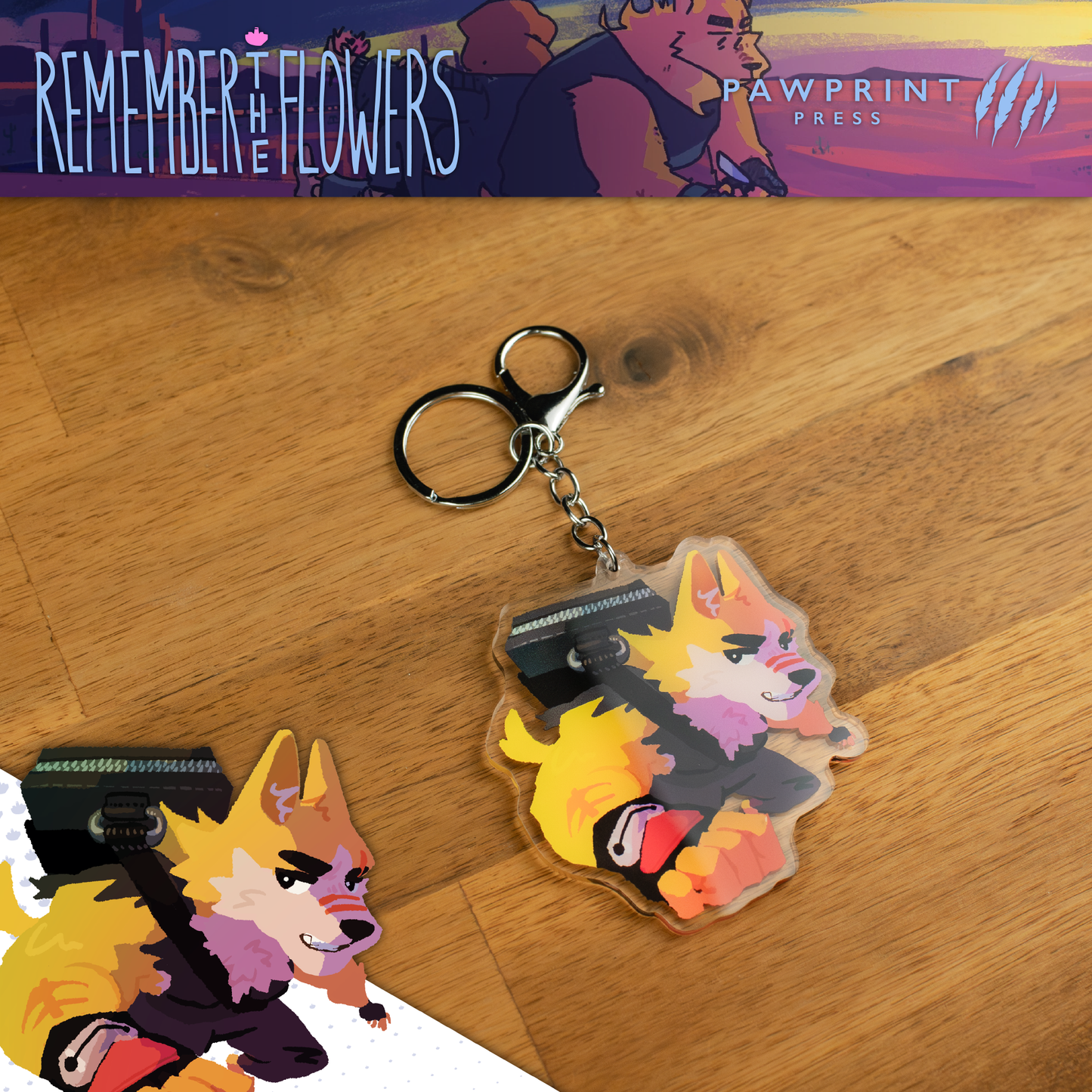 Remember the Flowers: Fraction Keychain Set