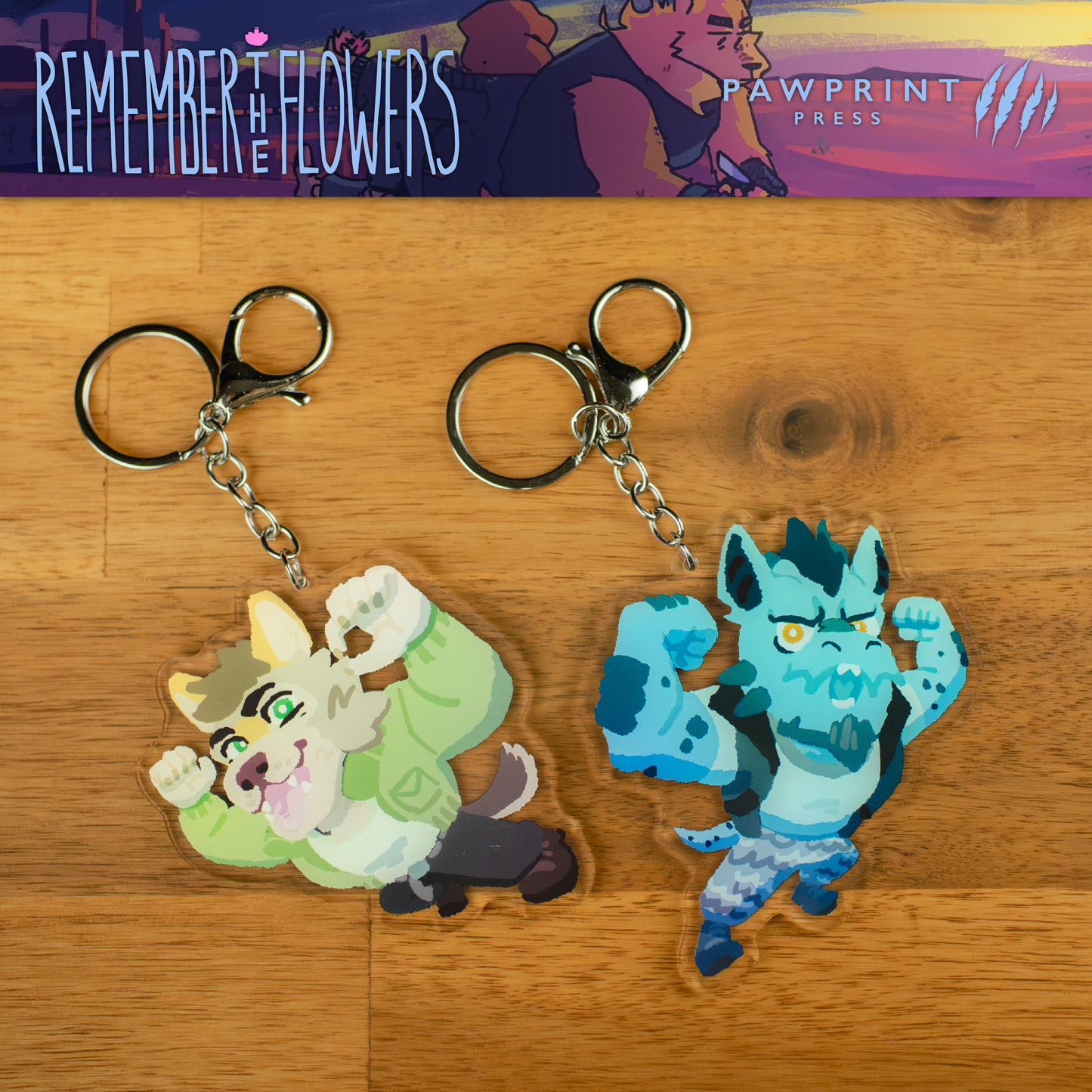 Remember the Flowers: Fraction Keychain Set