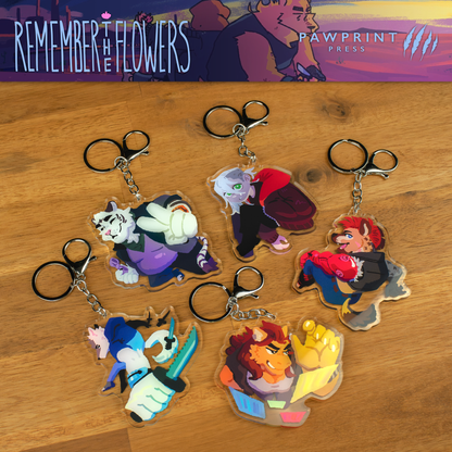 Remember the Flowers: Resistance Keychain Set