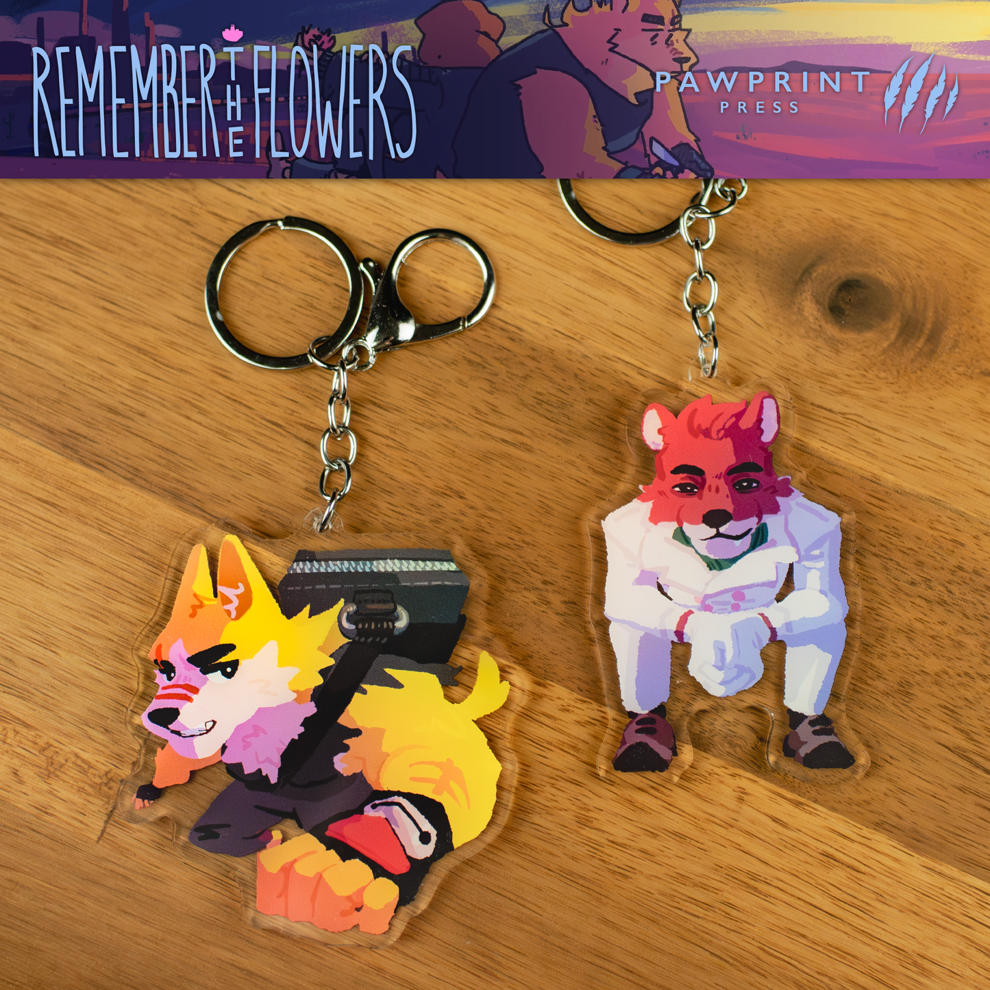 Remember the Flowers: Fraction Keychain Set