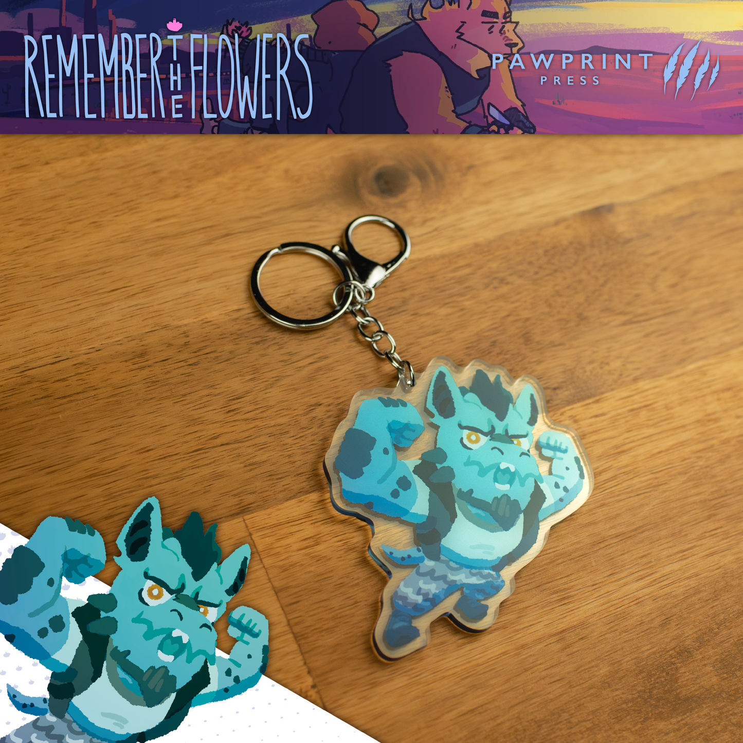 Remember the Flowers: Fraction Keychain Set