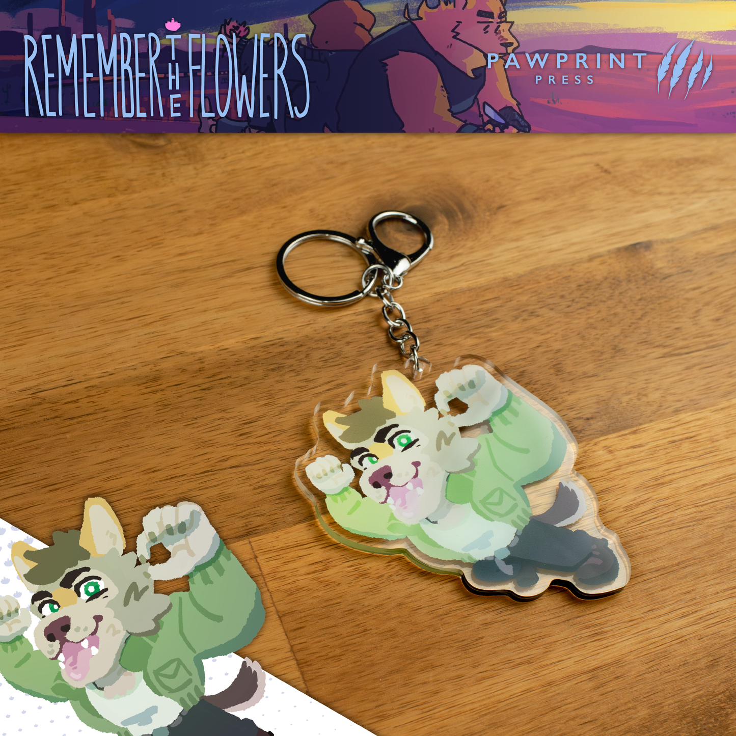 Remember the Flowers: Fraction Keychain Set