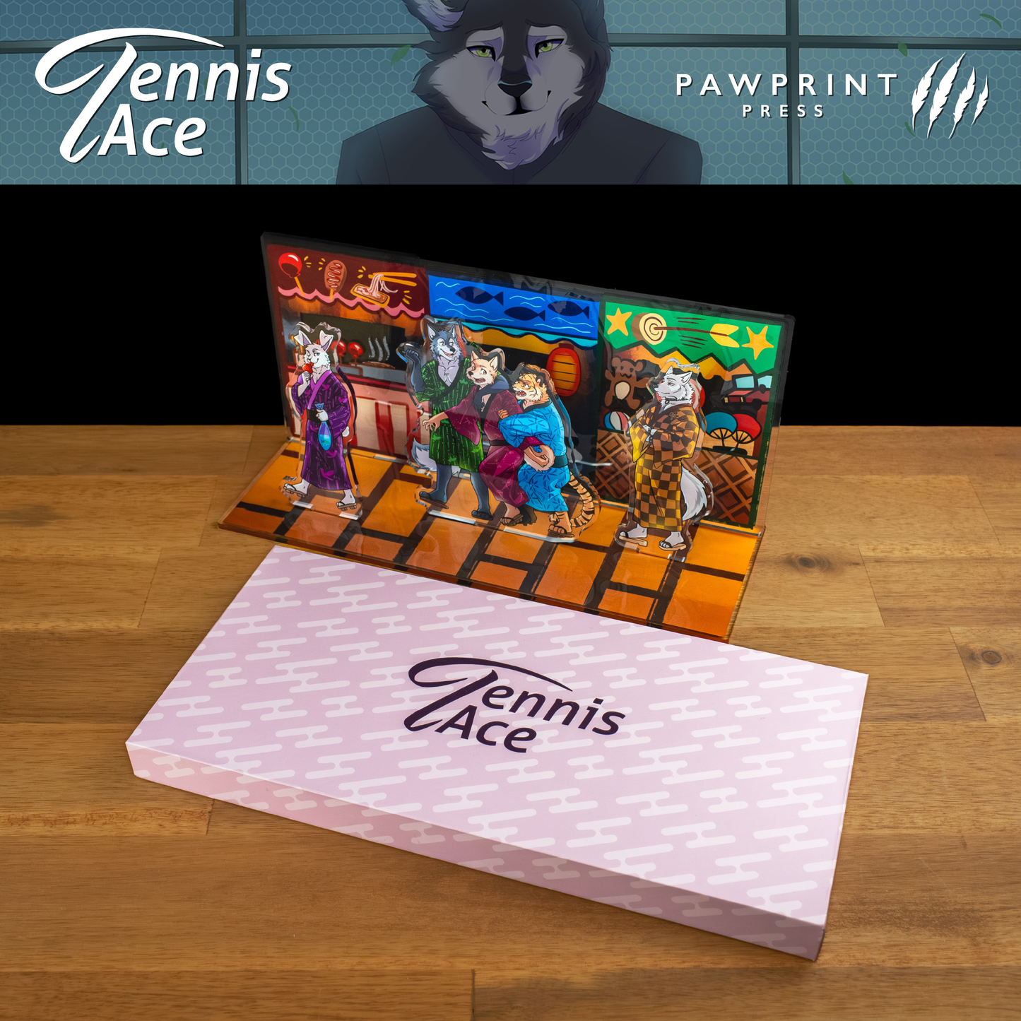 Tennis Ace: Acrylic Diorama
