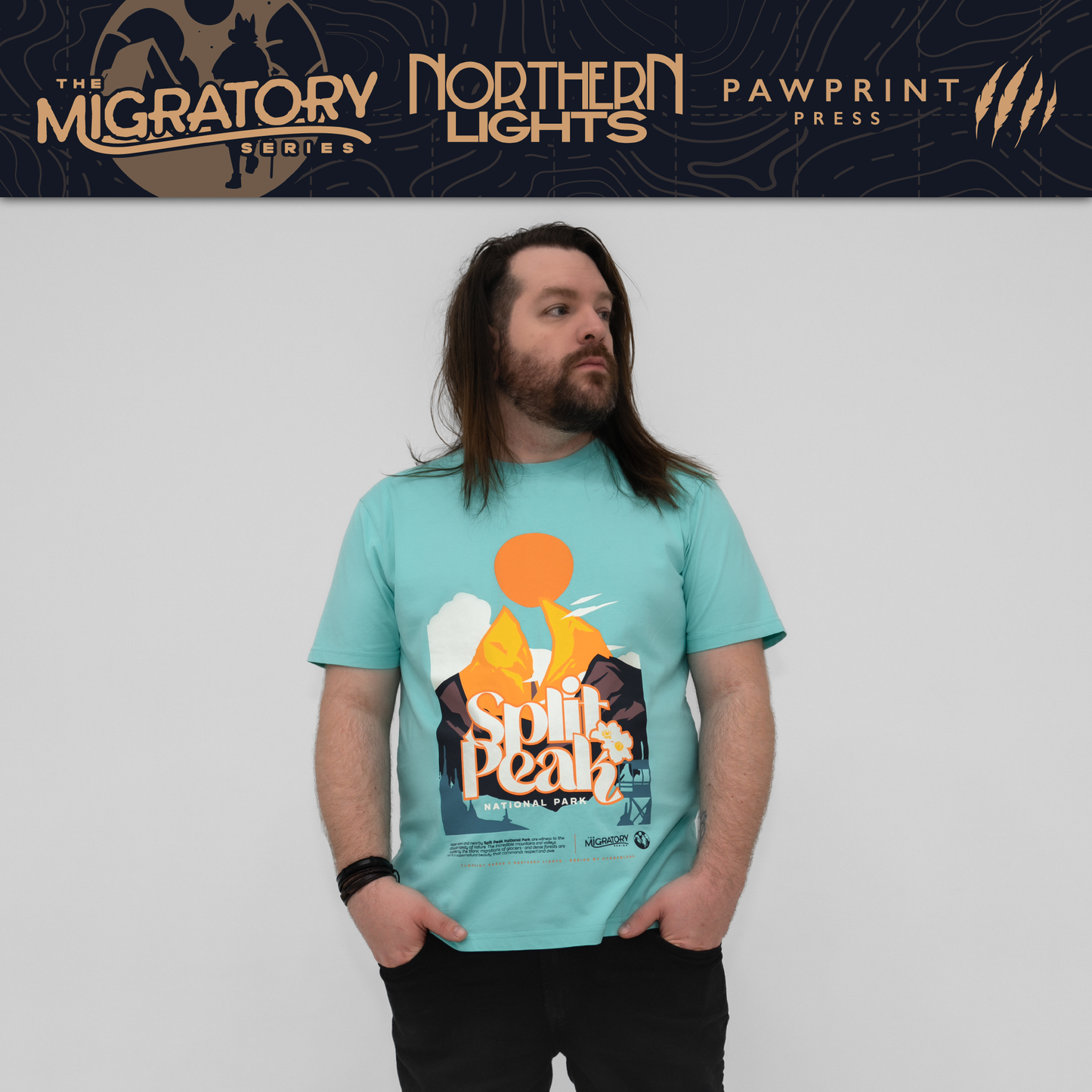 Northern Lights: Split Peak T-Shirt