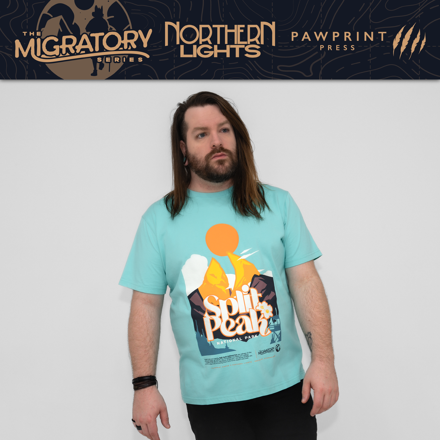 Northern Lights: Split Peak T-Shirt