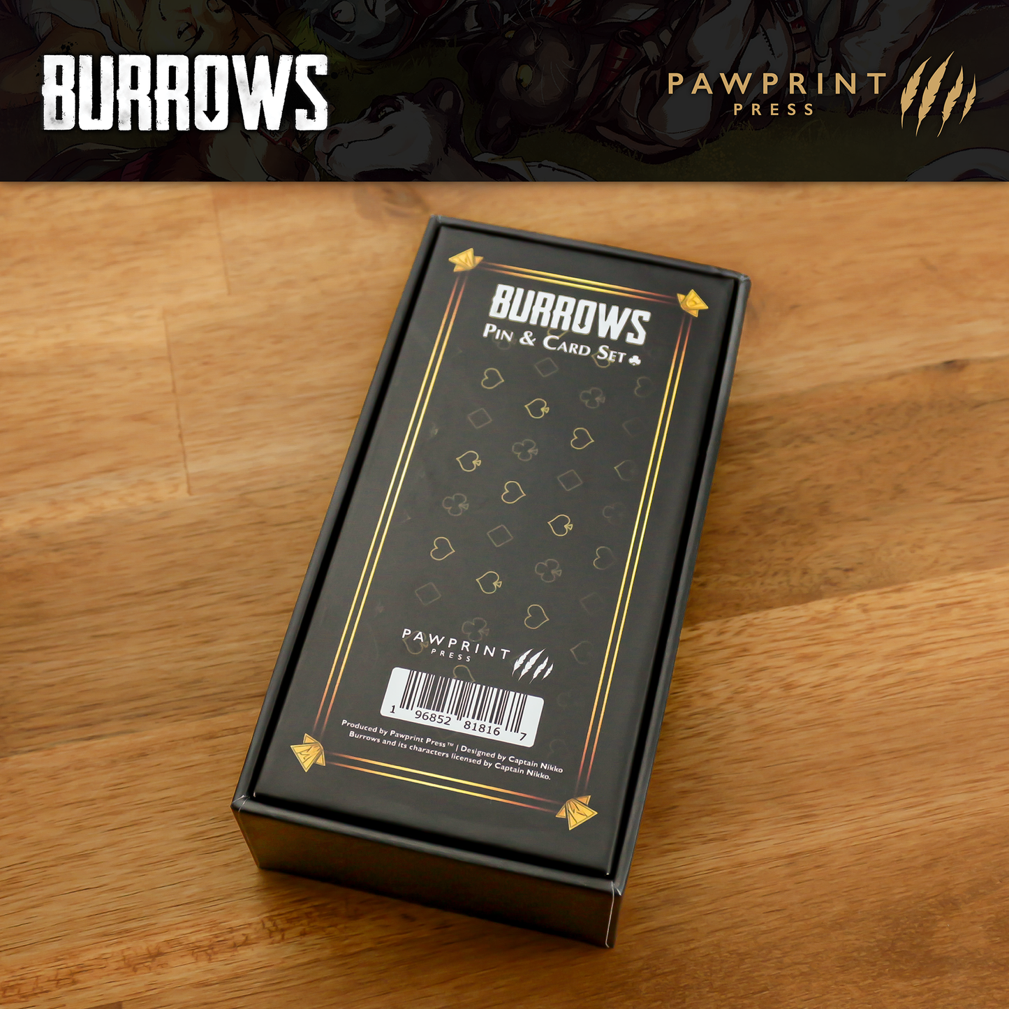Burrows: Pin & Card Set