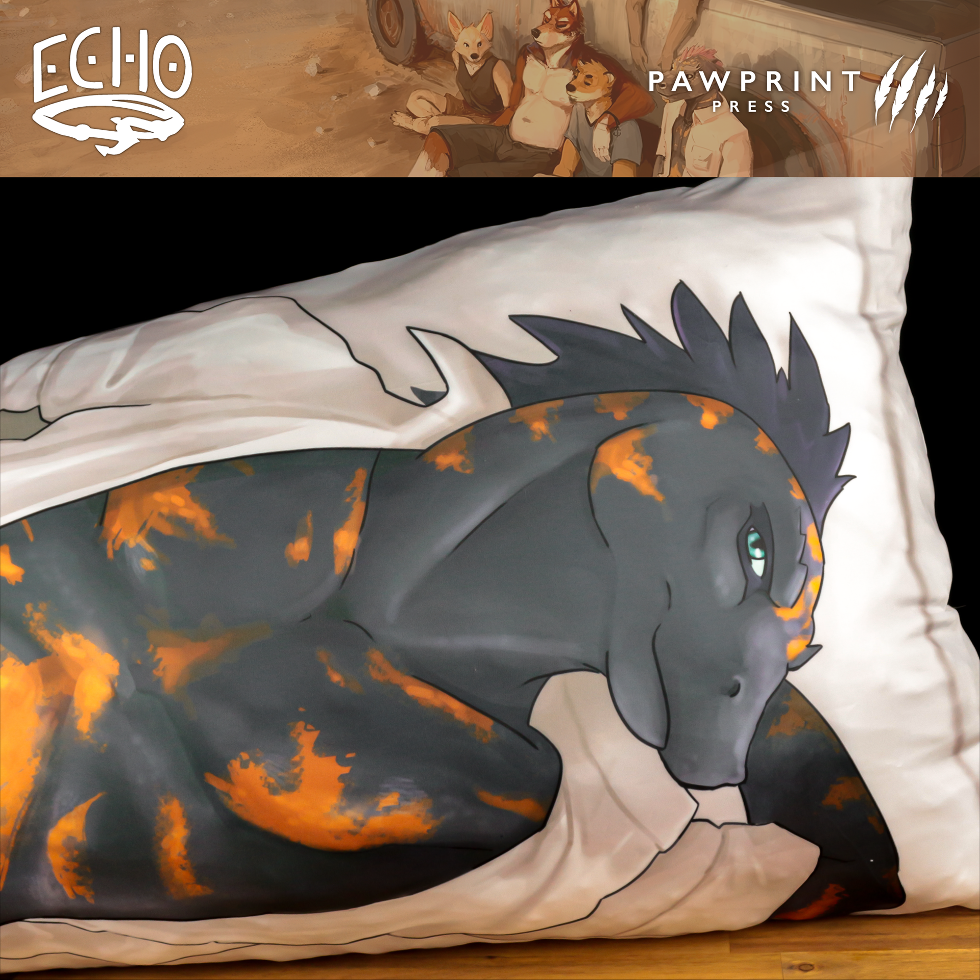Echo Flynn Dakimakura Body Pillow Cover Pawprint Press Official